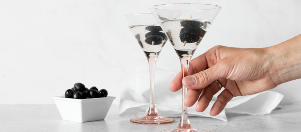 Ejemplo de aceitunas para martini