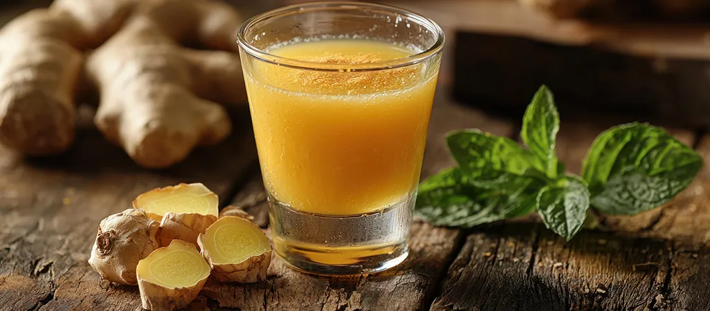 Shot de naranja con jengibre