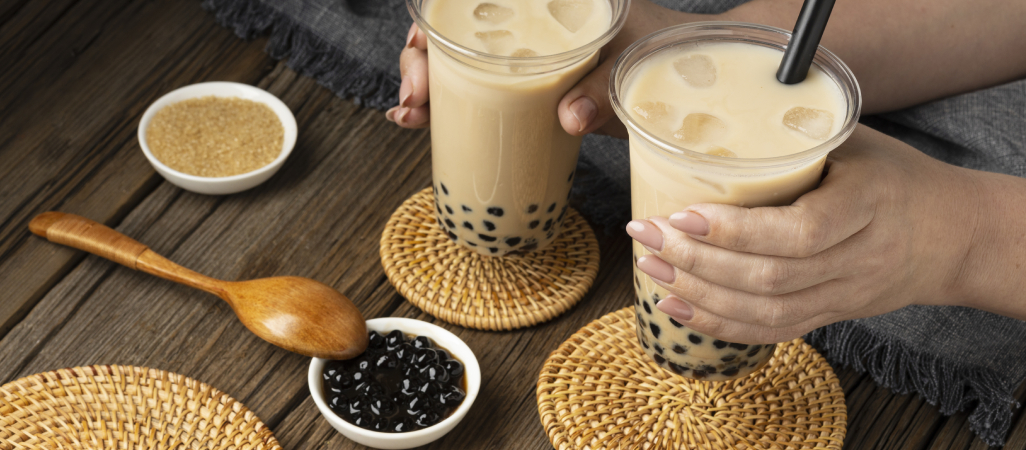 bubble tea como recetas con harina de tapioca