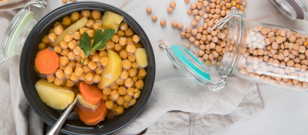 Garbanzos en comida