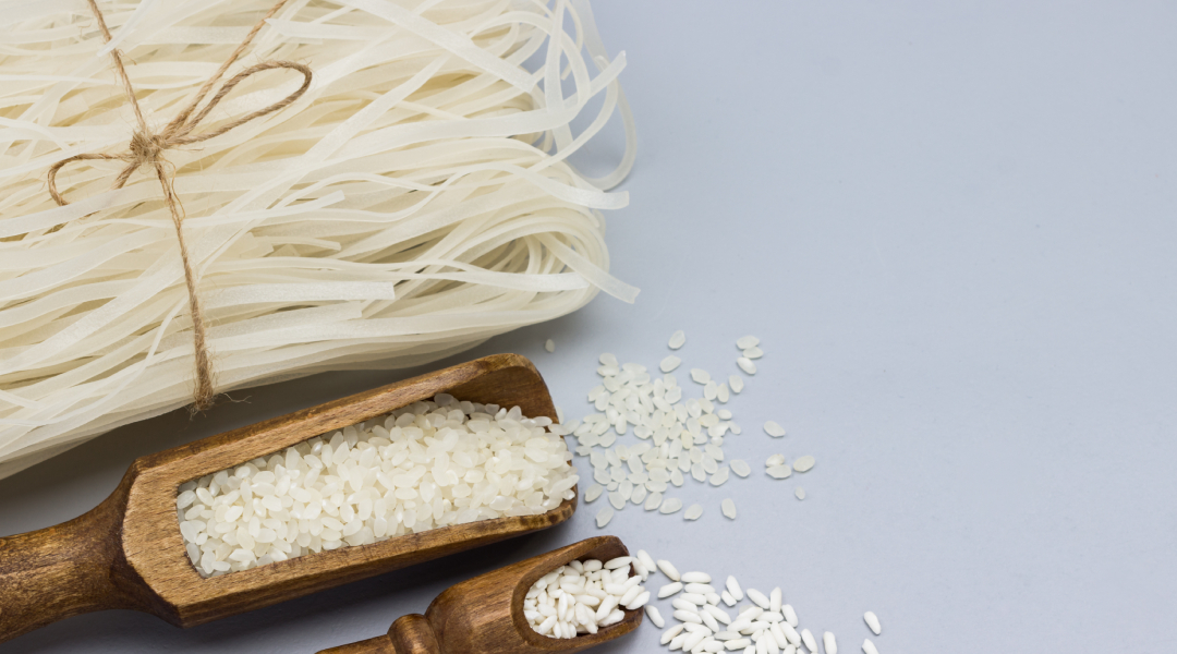 Pasta hecha con harina de arroz
